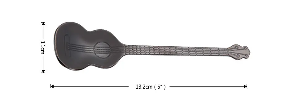 OBR нержавеющая сталь гитары форма ложка эспрессо Чай Перемешивание смешивание сервировочная ложка Мороженое Кофе Совок Кухня интимные аксессуары