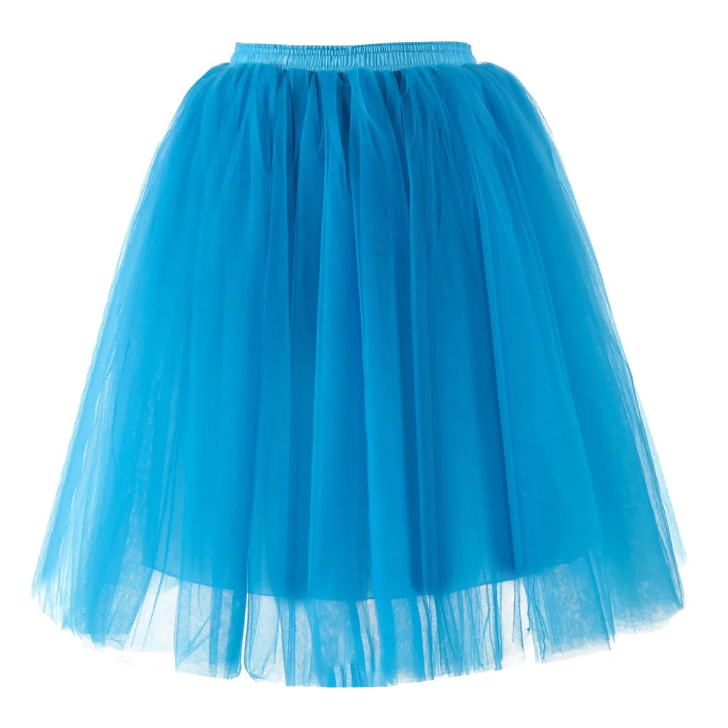 Женская бальная юбка, Женская Высококачественная плиссированная газовая Юбка До Колена, юбка-пачка для взрослых, танцевальная юбка
