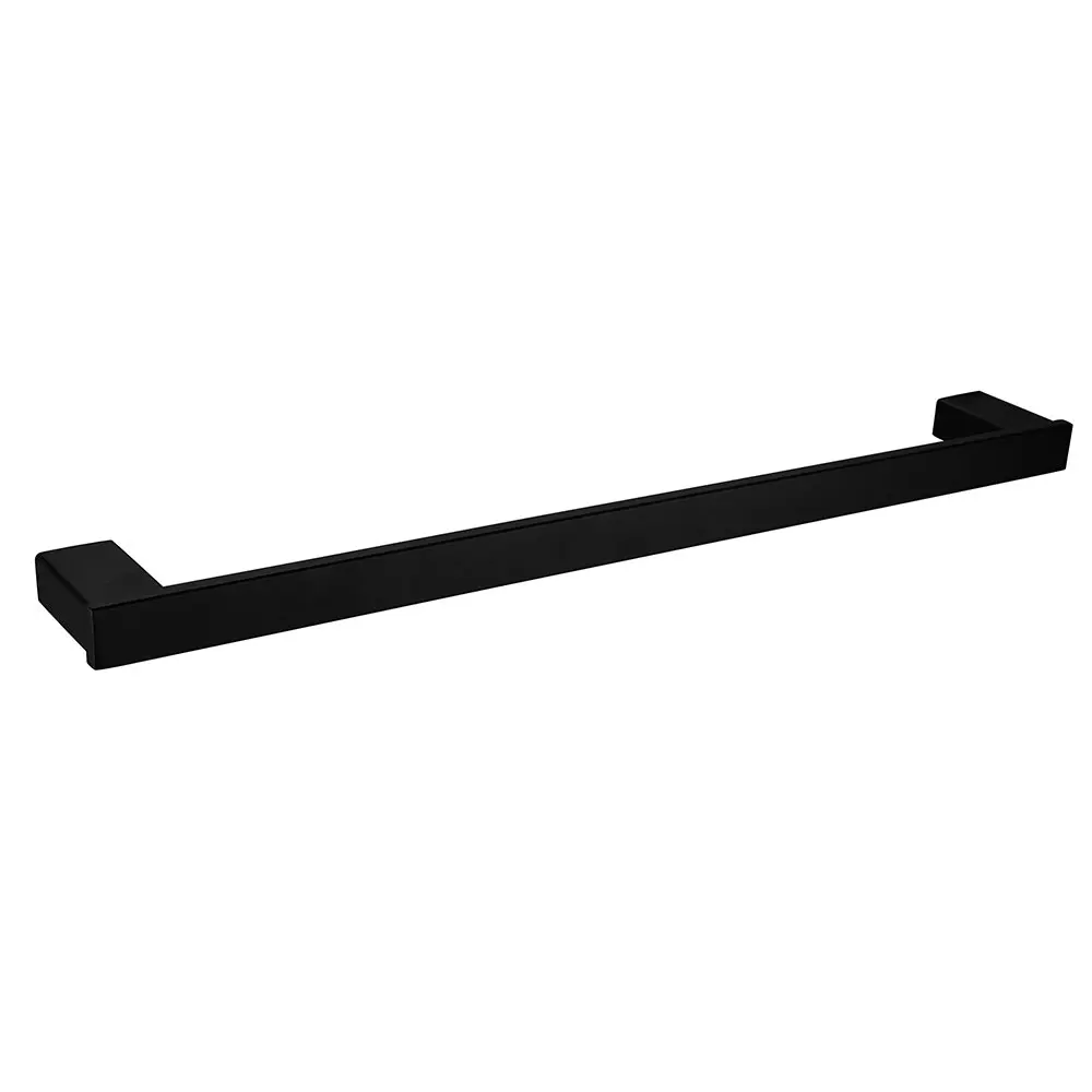 

AUSWIND Modern Single Towel Holder black painting wall mounted solid stainless steel square base Towel Bar N1003