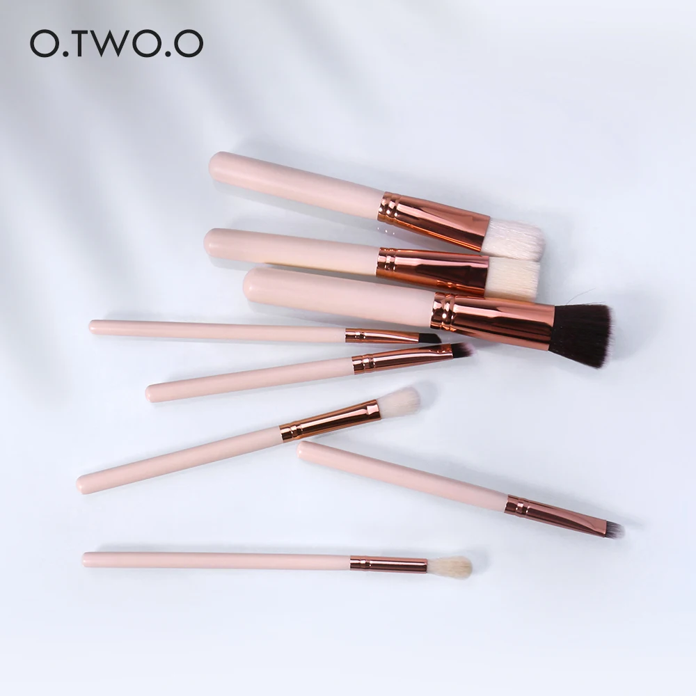 

O.TWO.O 8pcs/set Makeup Brushes Set Synthetic Cosmetic Powder Brush Blush Concealer Blusher Eyeshdow Eyeliner Eyebrow Brush Set
