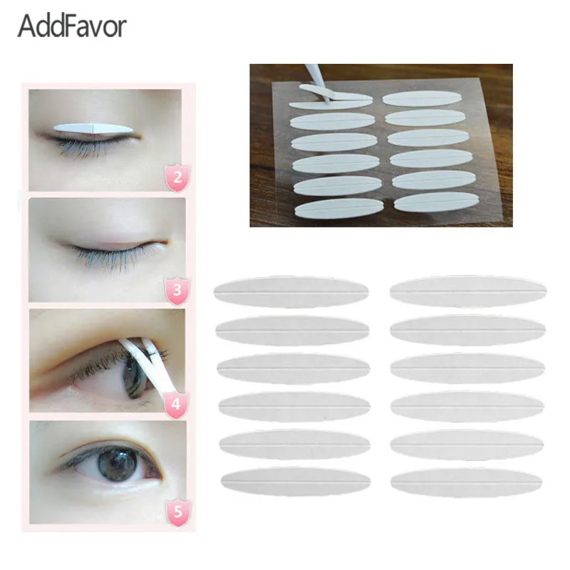 

AddFavor 5Pack 60Pair Slim Invisible Double Eyelid Sticker Natural Eyelid Adhesive Tape Eye Lid Beauty Magic Dual Eyelid Sticker