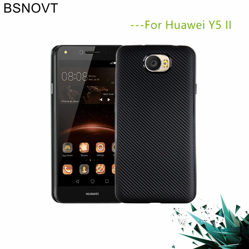 BSNOVT Huawei Y5 II чехол из мягкого углеродного волокна тонкий ТПУ для телефона Honor 5A LYO-L21