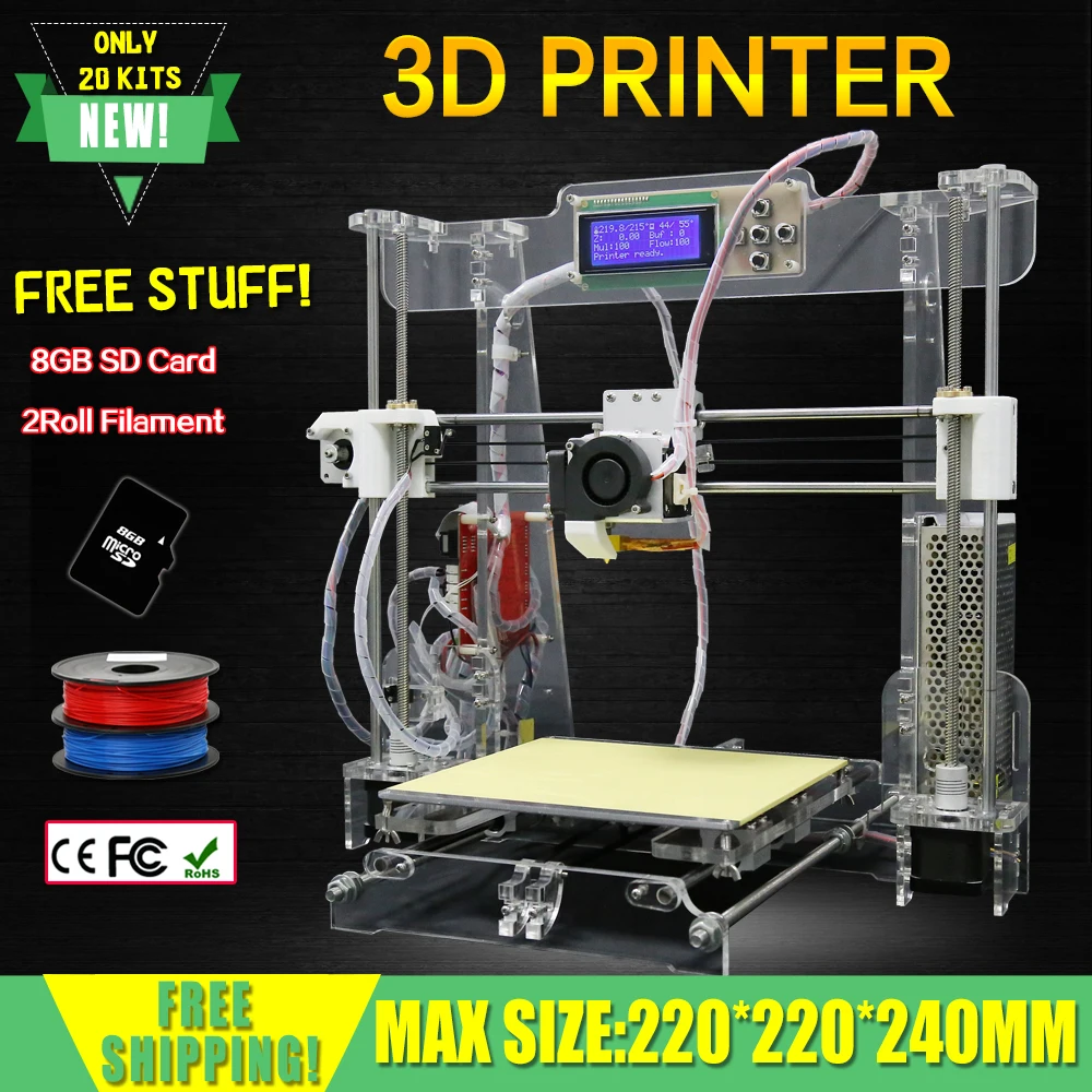 Anet A8 Factory High Quality Precision Reprap Prusa i3 DIY 3d Printer ... - Anet A8 Factory High Quality Precision Reprap Prusa I3 DIY 3D Printer Kit With 2Roll Filament