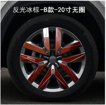 

20 Inch Red Blue Green Laser Silver Purple Gold Carbin Fibre Decorative Wheels/ Rims Stickers For Volkswagen Teramont BA090