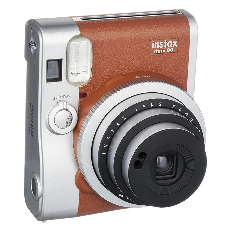 Fujifilm Instax Mini 90 NEO классическая черно коричневая мгновенная пленка камера + белая Fuji