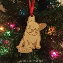 Орнамент французский бульдог щенок Рождество орнамент персонализированные Собака Любовник подарок Рождество праздник орнамент