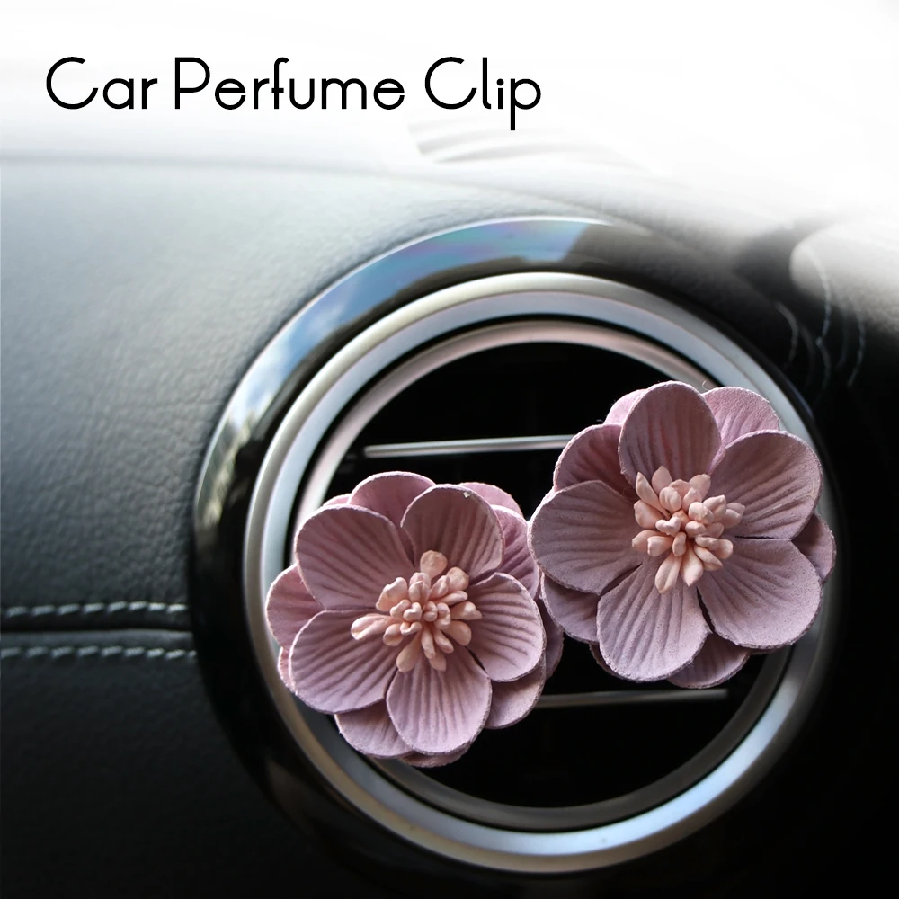 

2pcs/Set Car Air Fresher Cleaner Flower Clip Air Purifier Car Outlet Perfume Diffuser Air Essential Car Styling Decoration