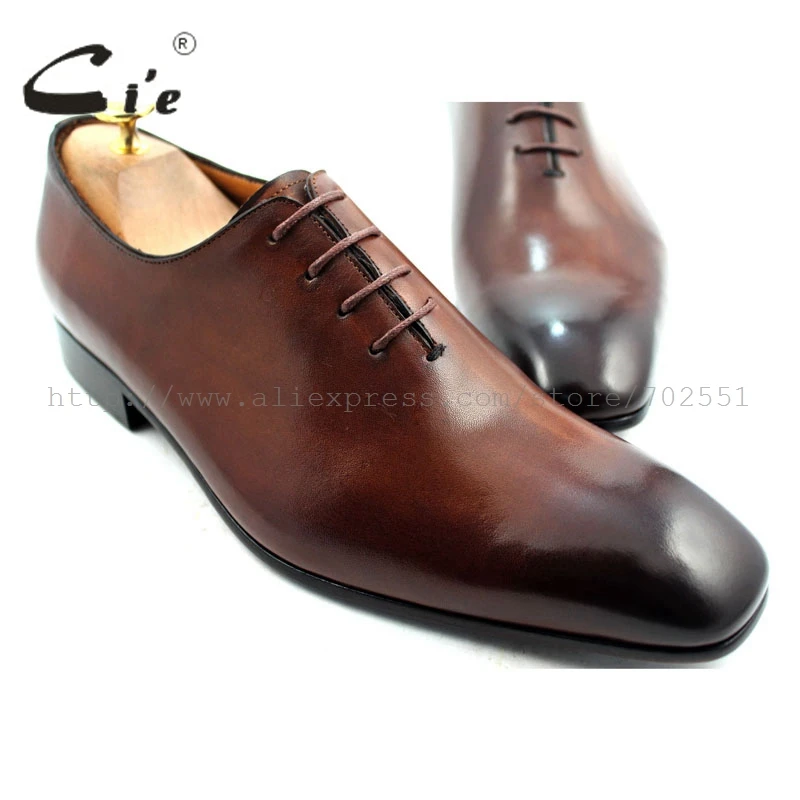 cie Square Toe Plain Toe Whole Cut Mackay Lace-Up 100%Genuine Calf Leather Outsole Breathable Mens Oxfords Shoe Handmade OX220