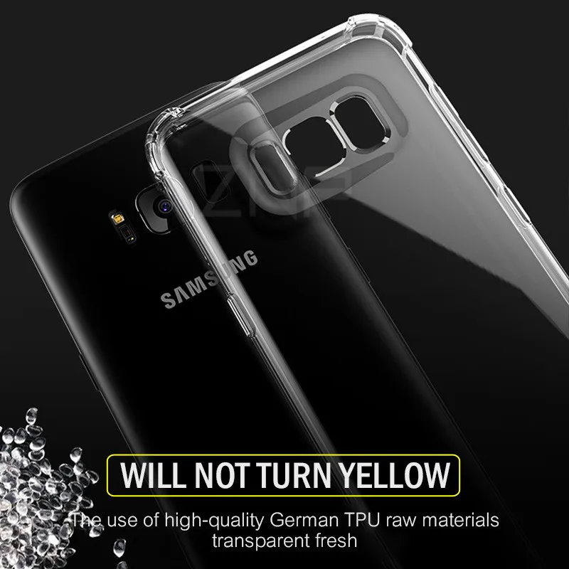 ZNP Luxury Anti-knock Silicone Case For Samsung S8 S9 Plus Transparent Back Cover Case For Samsung S7 Edge Note 8 9 Phone Case