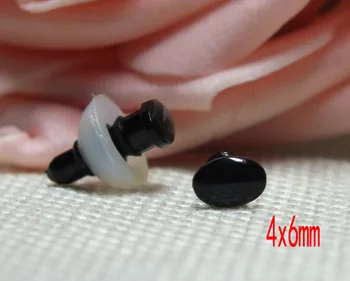 

Free Shipping Oval Noses Safety In Black Color 4x6mm-50pcs