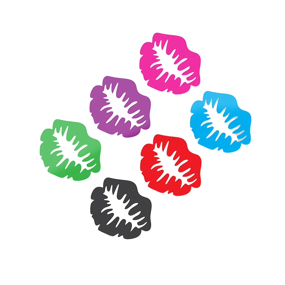 

6 Pcs Silicone Red Wine Glass Marker Drink Marker Creative Lips Shape Glass Identification Marker Silicone Glass Cup Marker