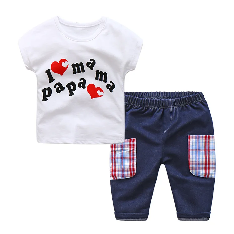BibiCola/комплекты одежды для маленьких мальчиков; Летняя Повседневная хлопковая футболка+ штаны для новорожденных; спортивные костюмы для маленьких мальчиков; спортивная одежда для малышей