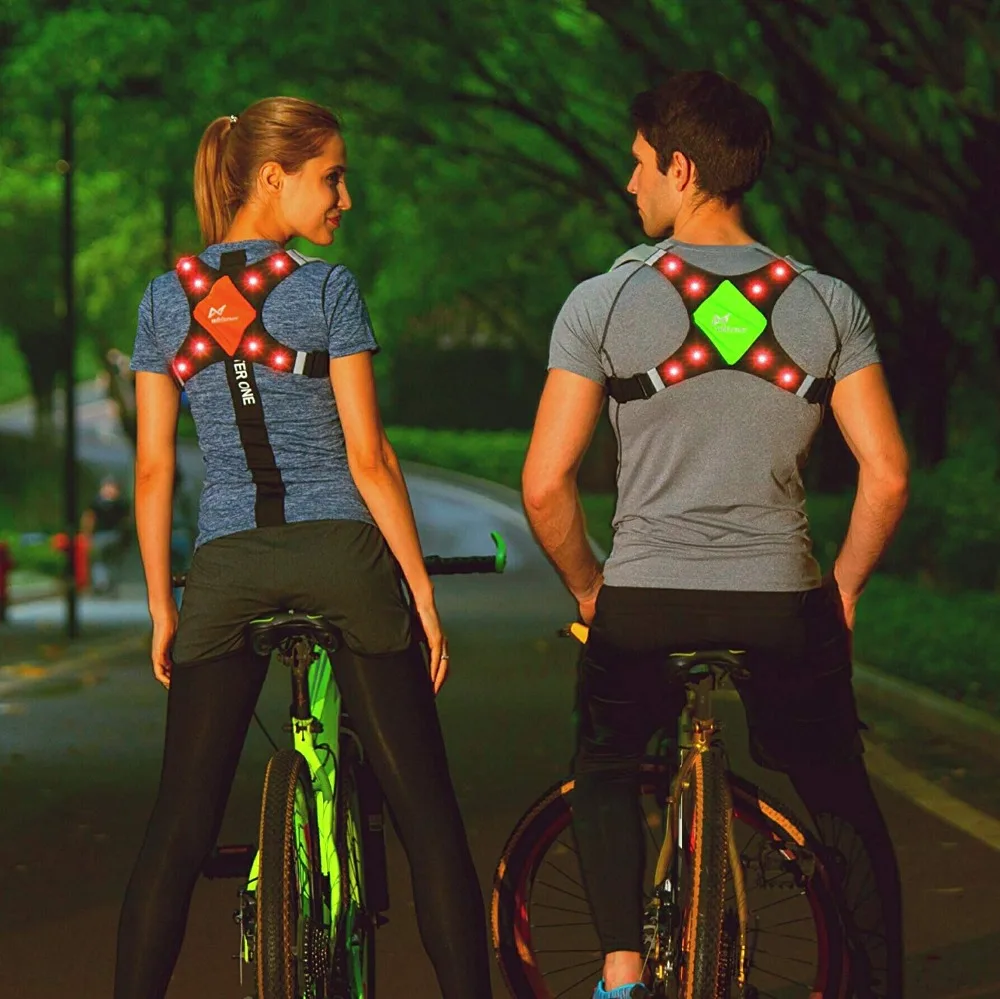 Running Safety Vest LED Reflective USB Rechargeable Lightweight for Night Outdoor Cycling Walking Roadway | Спорт и развлечения