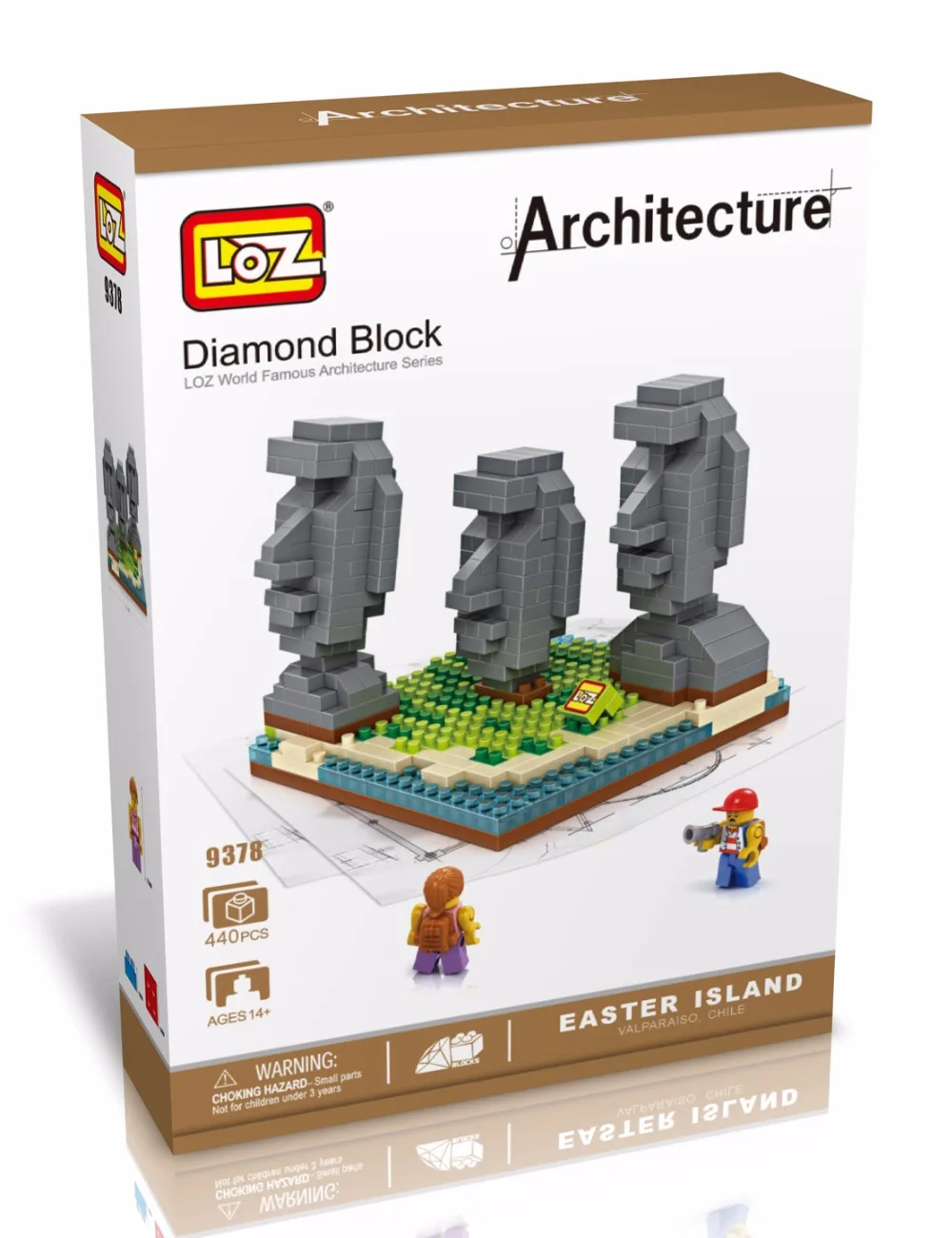 LOZ Diamant Blocs Ile De Paques статуя Праздничная архитектура Chili Assemblage de Construction Modele Jouets