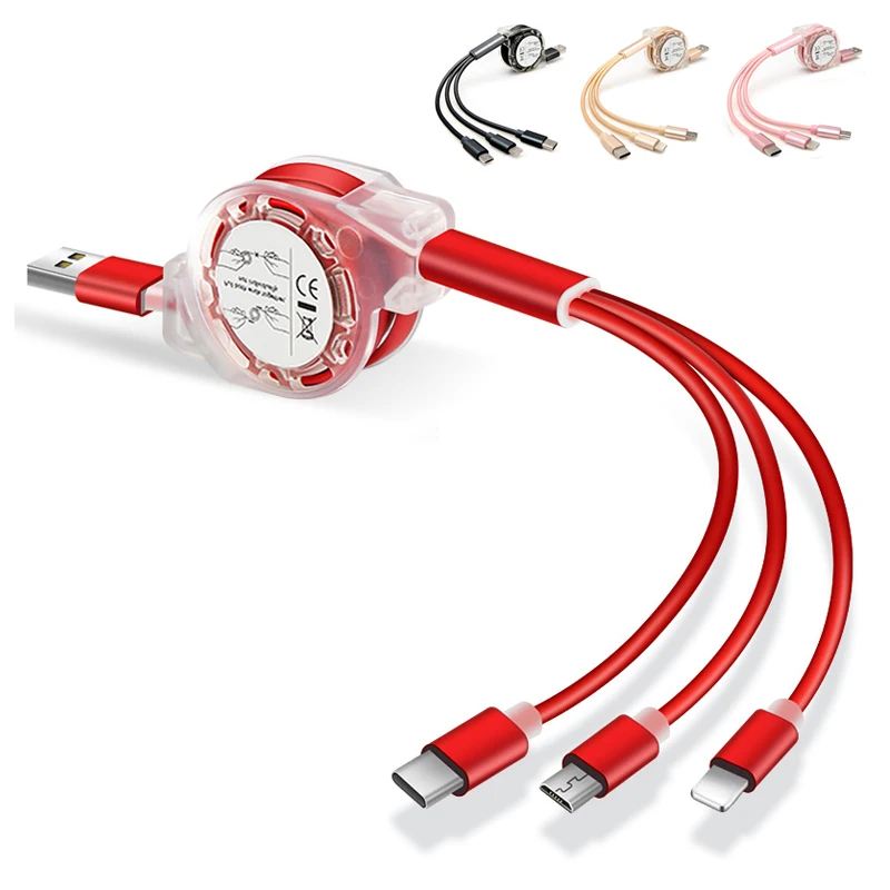 Hot Triple USB Cable Mobile Phone Charger Data communication Cable connector Type-C adapter for Apple Iphone Android power cable Hot Triple USB Cable Mobile Phone Charger Data communication Cable connector Type-C adapter for Apple Iphone Android power cable