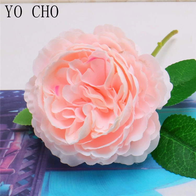 light pink White peony flower rose silk artificial flower home decoration wedding flowers  (4)