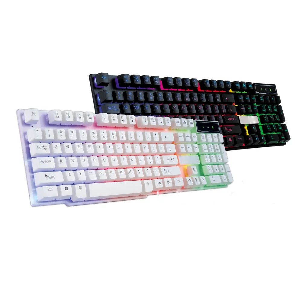 Игровая клавиатура механическое ощущение 104 клавиш RGB клавиатура с подсветкой компьютерная геймерская клавиатура для DOTA CS 7,8