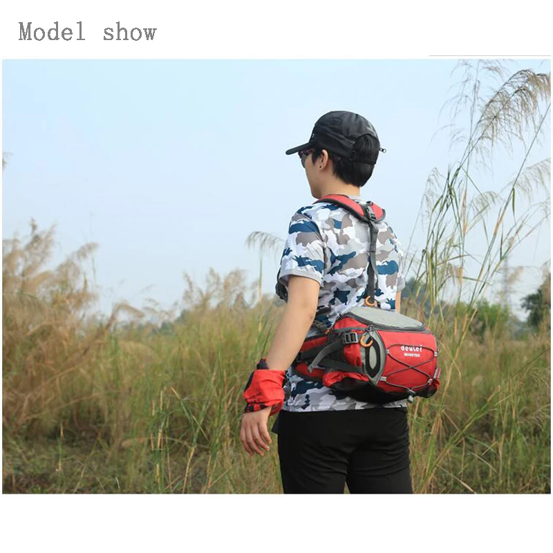 Multifuncional deporte bolsa de cintura correr al aire libre de senderismo cintura mochila montañismo bolsa de cadera bolsa de deporte con botella de soportes