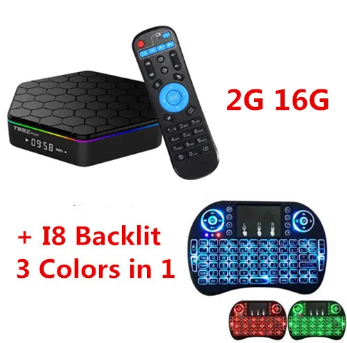 3GB 32GB MAX T95Z PLUS Android tv Box Amlogic S912 Восьмиядерный Android 7,1 Smart tv Box 2,4G/5 GHz WiFi Bluetooth 4,0 IP tv Box - Цвет: 2G 16G with Backlit