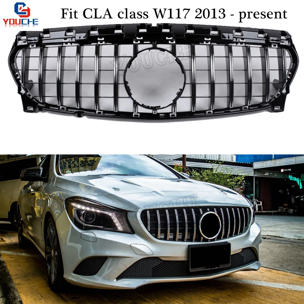 GT R Style Front Bumper Grill Mesh for Mercedes W117 CLA Class CLA180