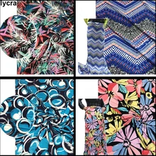 4 способа стрейч печати Корея трикотажная ткань платье Diy мягкая лайкра ткань
