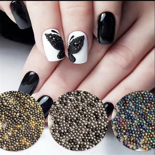 10000pcs 0 8mm Colorful Mini Nail Art Beads Gradient Rhinestones 3d