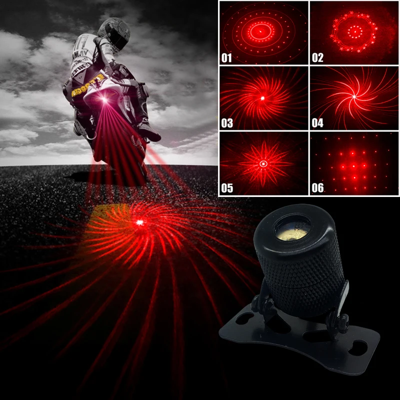 6 patterns transform Motorcycle Fog Lights Cool Motorbike Tail Light