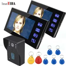 SmartYIBA " ЖК сенсорная кнопка домофон ИК ночного видения камера безопасности системы контроля доступа видео дверной звонок