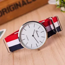 Hot brand Geneva Quartz Watch Men Women casual Unisex Nylon strap Dress watches Fashion women's watches Relogio feminino 10 color brand geneva watch casual quartz watch men women silicone strap fashion sport watches relogio feminino wristwatch