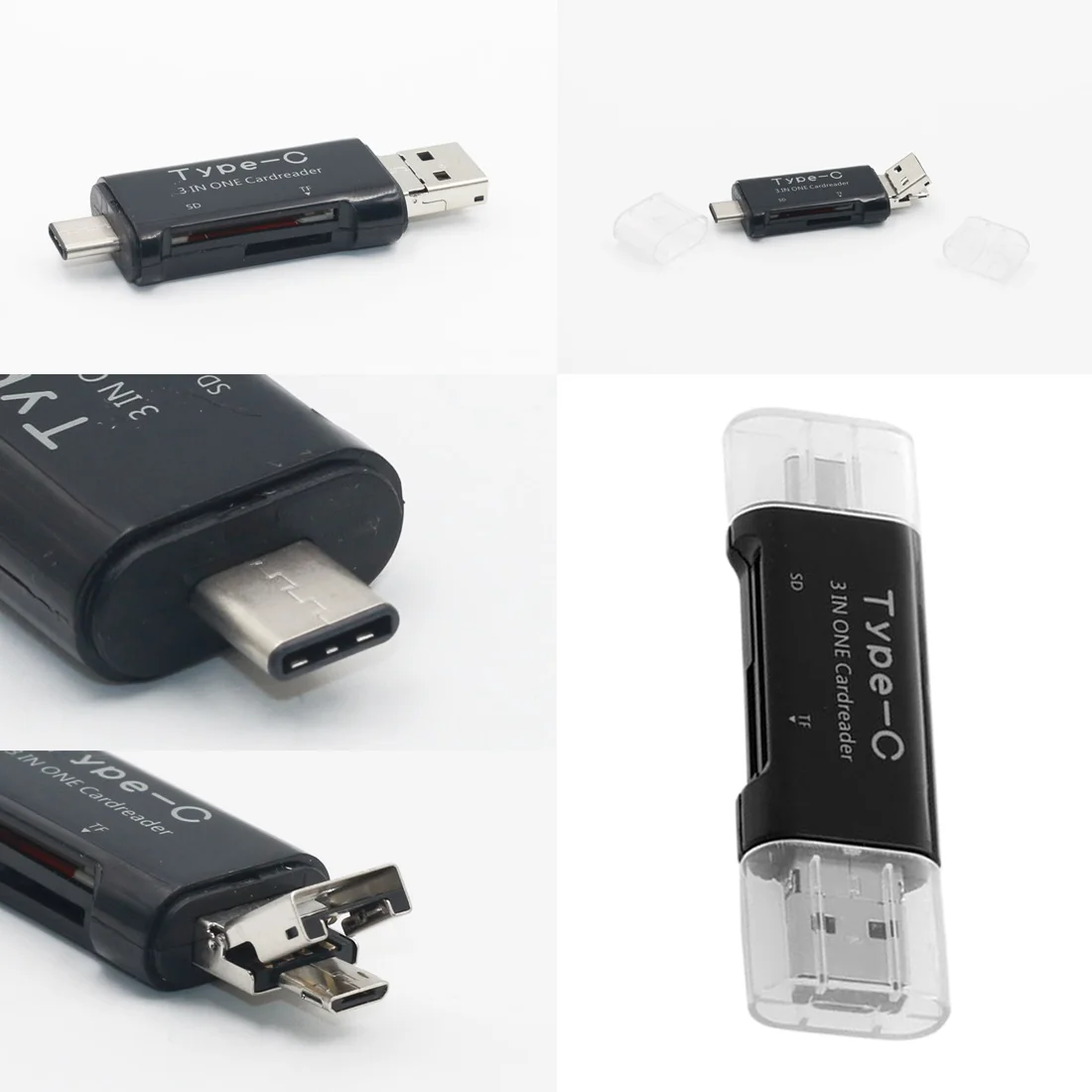 3 в 1 type-C кардридер Micro usb type-C OTG флэш-накопитель адаптер разъем высокая скорость TF OTG Устройство для чтения карт памяти