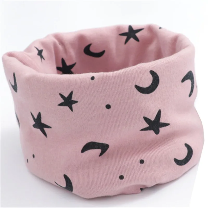 night sky pink Бандана для малышей; осенне-зимний шарф для детей; теплый хлопковый шарф для мальчиков и девочек - Цвет: night sky pink