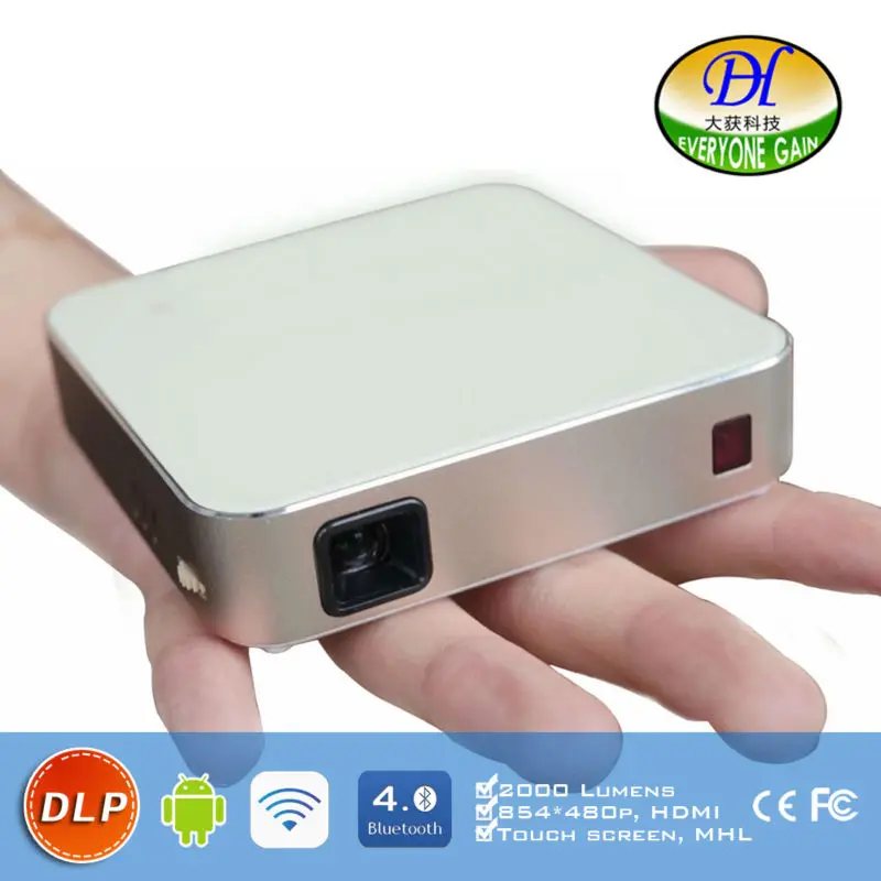 DH A330 Handheld Portable Smart Android font b Projector b font DLP Full HD Battery Home