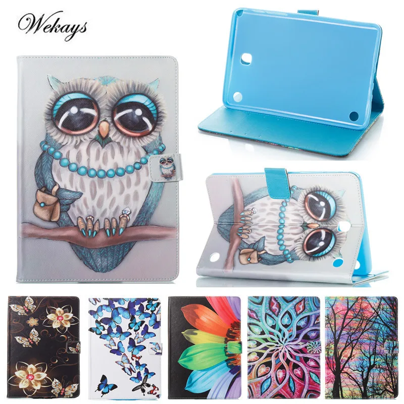 Wekays For Samsung Galaxy Tab A 8.0" T350 Cartoon Owl Leather Case For