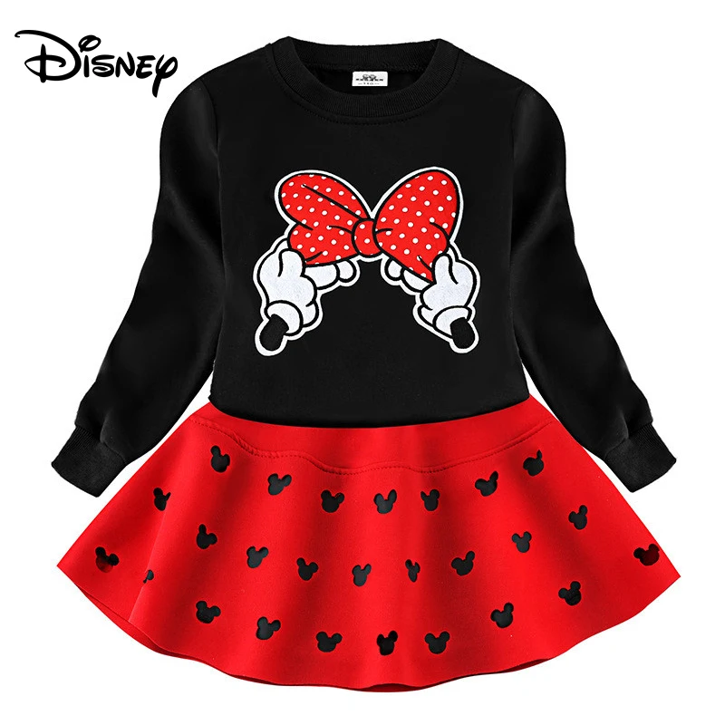 Disney/хлопковый комплект для девочек Модный милый с Минни удобный