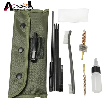 New Arrival 10 Piece .22 22LR .223 556 Rifle Gun Cleaning Kit Set Cleaning Rod Nylon Brush Cleaner Gun Accessories Clean Tools