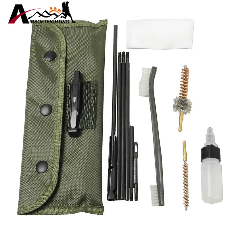 New Arrival 10 Piece .22cal 5.56mm Rifle Gun Cleaning Kit Set Cleaning Rod Nylon Brush Cleaner Gun Accessories Clean Tools