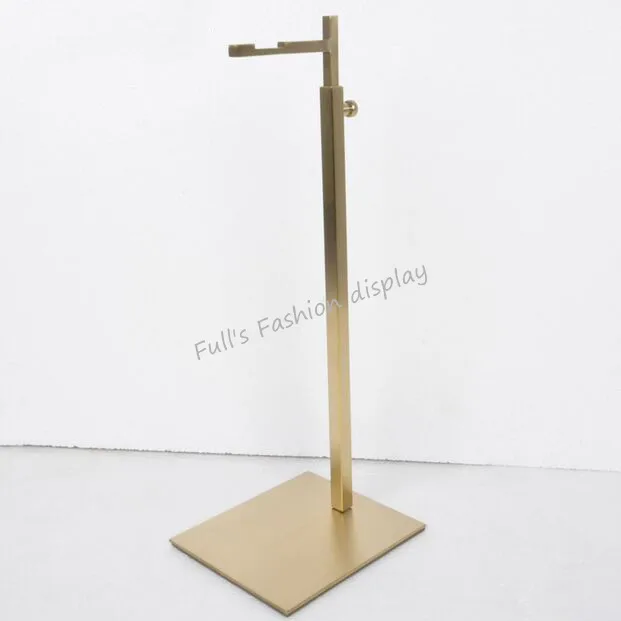 

High-grade 7-shape matte titanium gold stainless steel women bag display rack Tie/purse/handbag display stand holder rack