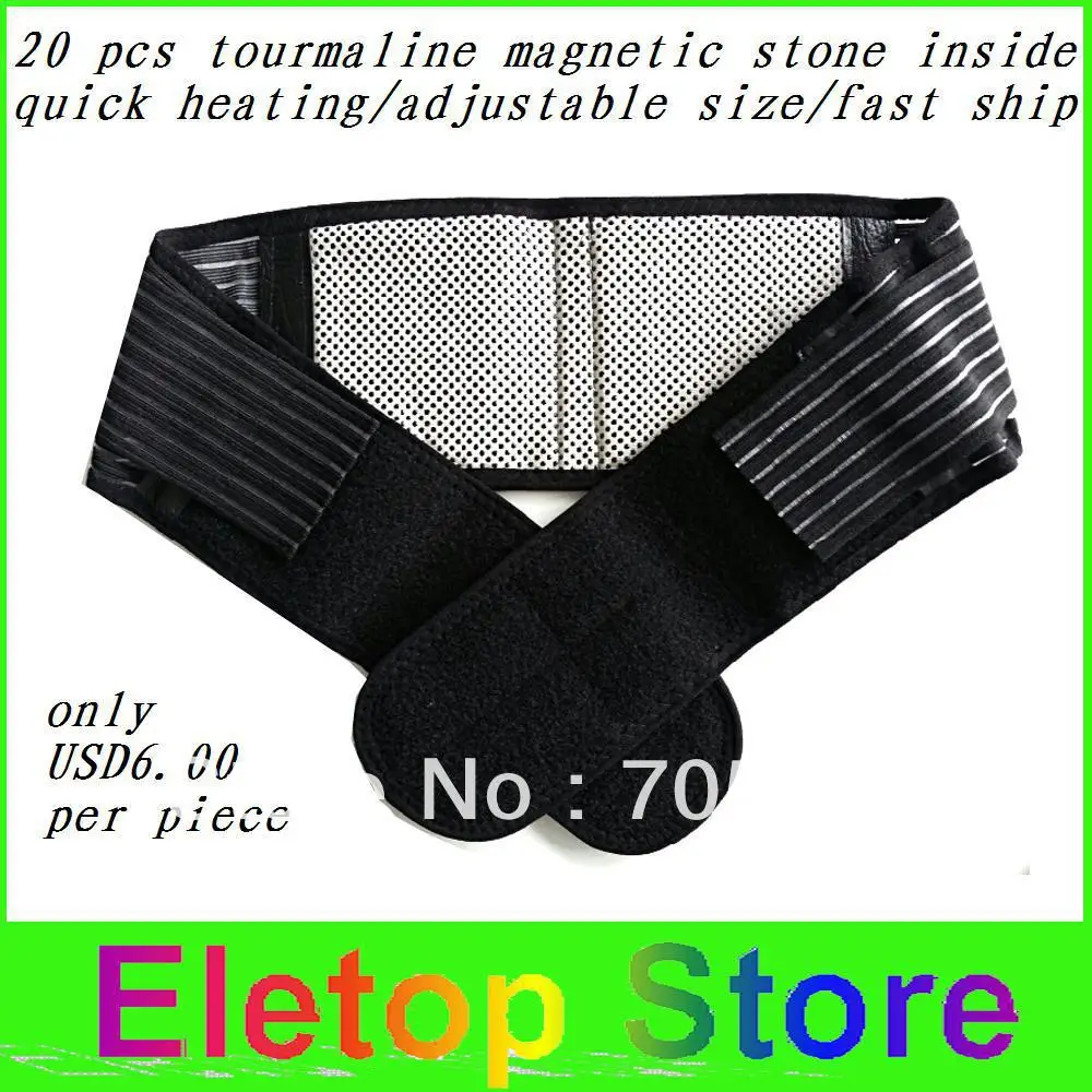 

Free shipping 2pcs Waist Brace Support Spontaneous Heating massage Protection waist Magnetic Therapy Belt,waist heating belt