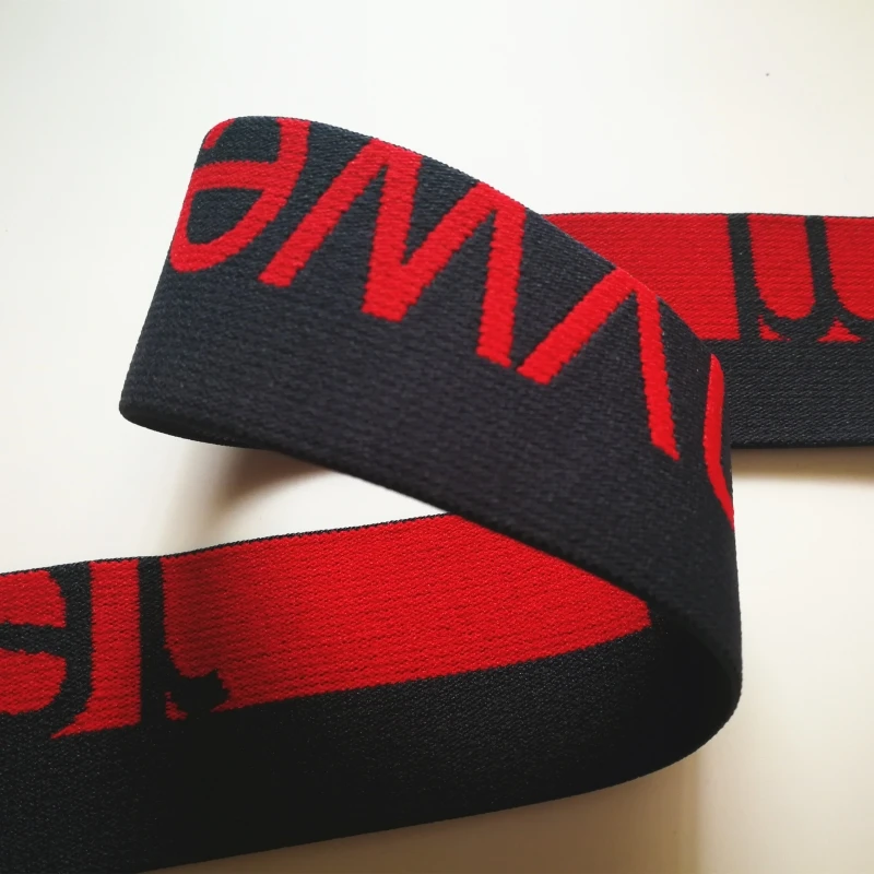 

5M/lot Good Quality Nylon Elastic Band 2.5-4cm width Letters Elastic Bands for Underwear Waistband