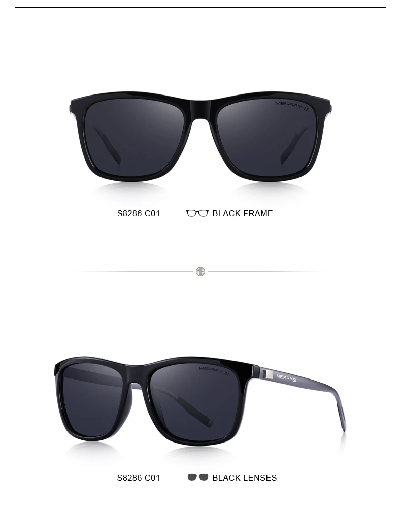 Бренд Merry's, унисекс, Ретро стиль, алюминий+ TR90, солнцезащитные очки, поляризационные линзы, очки, аксессуары, солнцезащитные очки для мужчин/женщин S'8286N