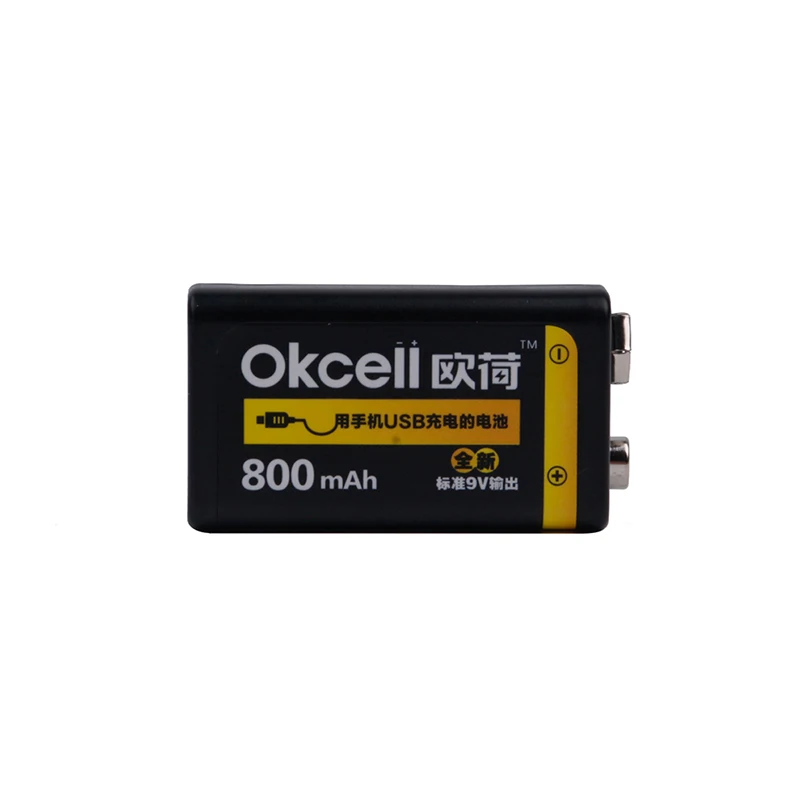 OKCELL 9V перезаряжаемая батарея 800mAh USB портативная OKcell микро USB батареи для радиоуправляемого вертолета модель микрофона Bateria - Цвет: 1 pc