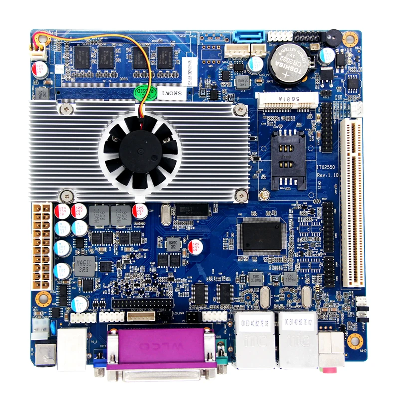 Встроенная Промышленная материнская плата mini itx встроенная память 2 ГБ с