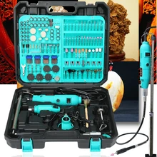 Tungfull Double Electric Variable Speed Rotary font b Tool b font Mini Drill with Flex Shaft