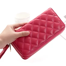 Cuero Partido de la manera de Las Mujeres Carteras Organizador Carteira Feminin Dinero Embrague Bolsa Bolsa Para Dama Monedero portefeuille femme