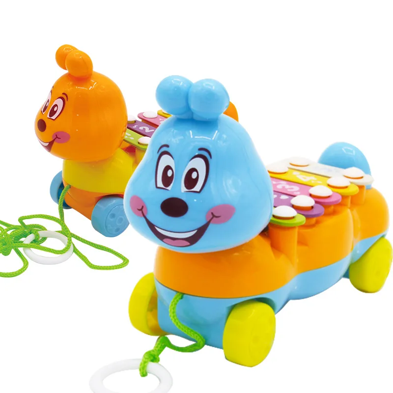 

Cartoon Caterpillar Xylophone Toy Hand Knock Glockenspiel Piano Toy Musical Instrument Educational Music Toy for Kids Birthday