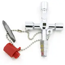 1pc New 5 In 1 Universal Cross Square Triangle Train Electrical Cabinet Elevator Key Practical Multi-function wrench 1pc New 5 In 1 Universal Cross Square Triangle Train Electrical Cabinet Elevator Key Practical Multi-function wrench