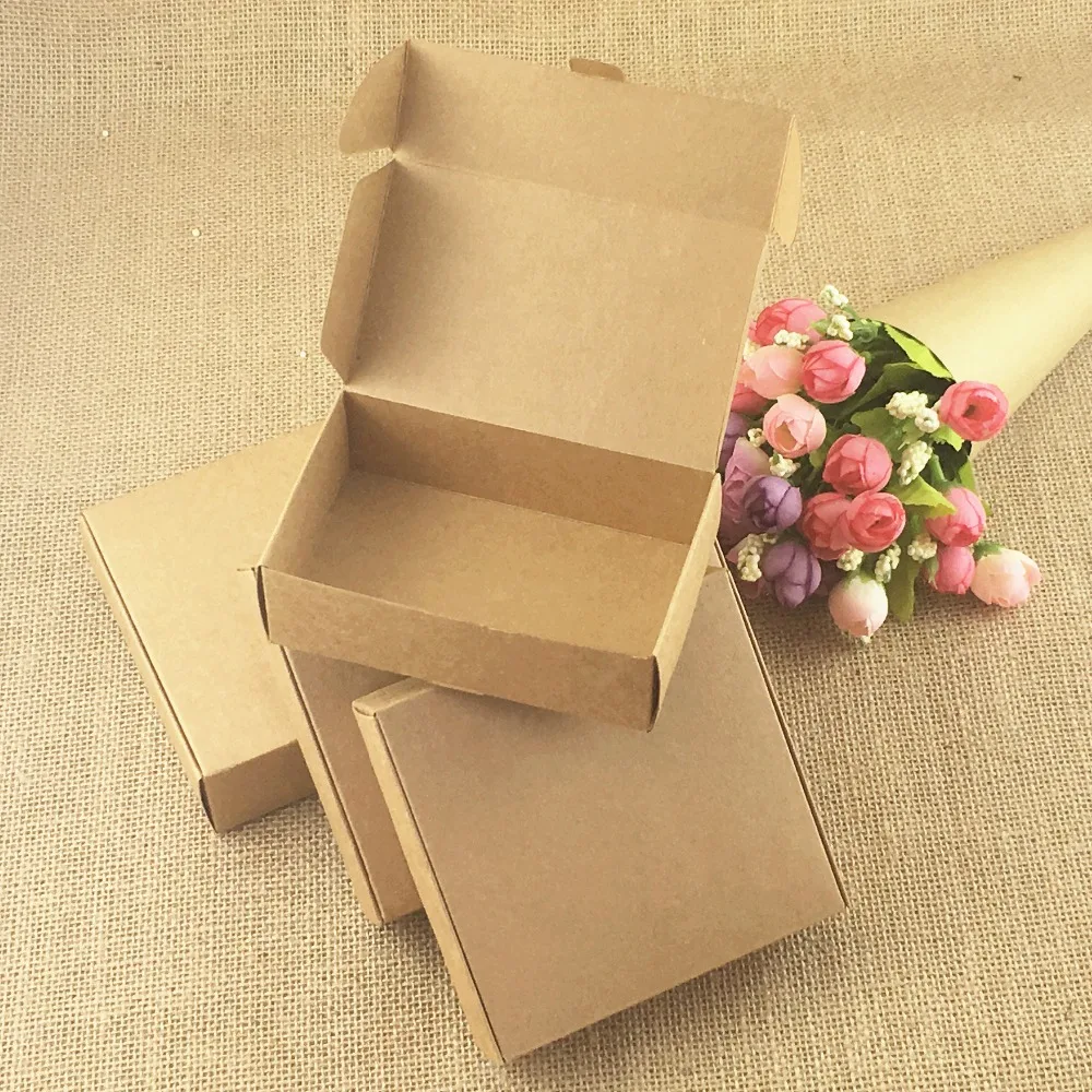24 шт./лот, высокое качество, натуральная крафт-бумага коробка для торта, вечерние коробки для упаковки подарков, печенье/конфеты/коробка для орехов/DIY упаковочная коробка