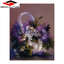 Алмазная живопись на заказ 5D DIY Алмазная картина наборы вышивки крестом Алмазная Вышивка Цветы фиолетовая Маргаритка Наклейка на стену