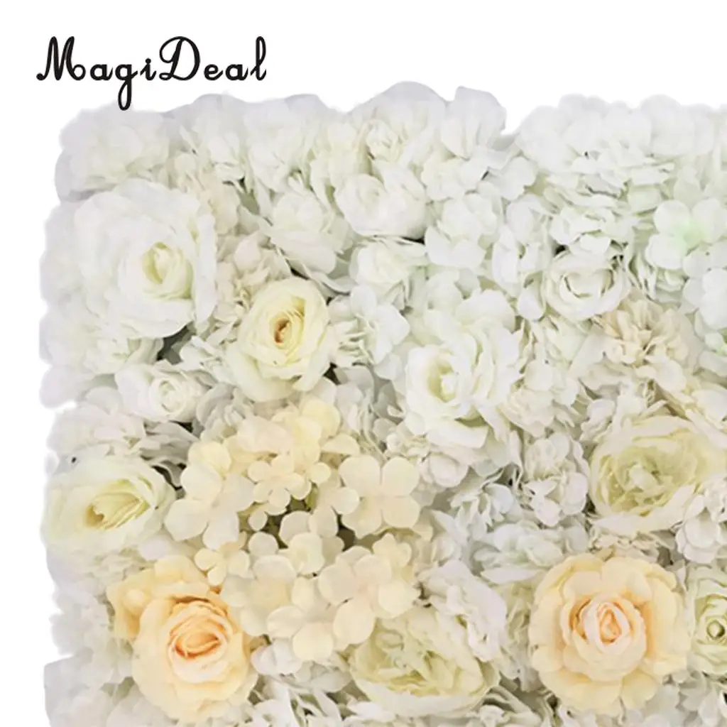 Artificial Flower Roses Wall Panel Wedding Stage Backdrop Home Shop Window Decorative Forals 7 Colors Pick