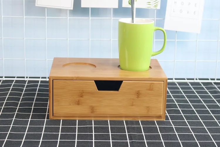 Бамбуковая деревянная коробка, простая настольная коробка для хранения ящиков, туалетный столик для ванной, коробка для хранения косметики, эфирное масло для хранения